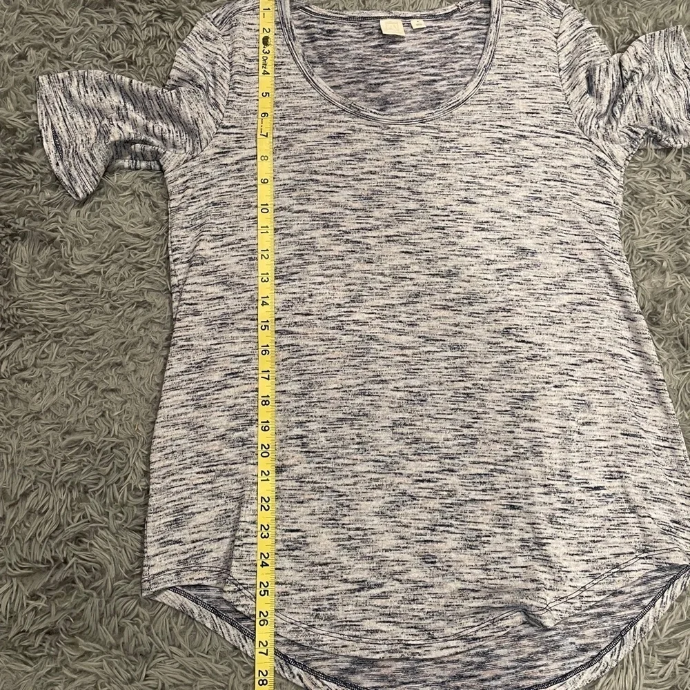 Gap Navy Blue Gray Short Sleeve Sweater Tunic Size Medium
